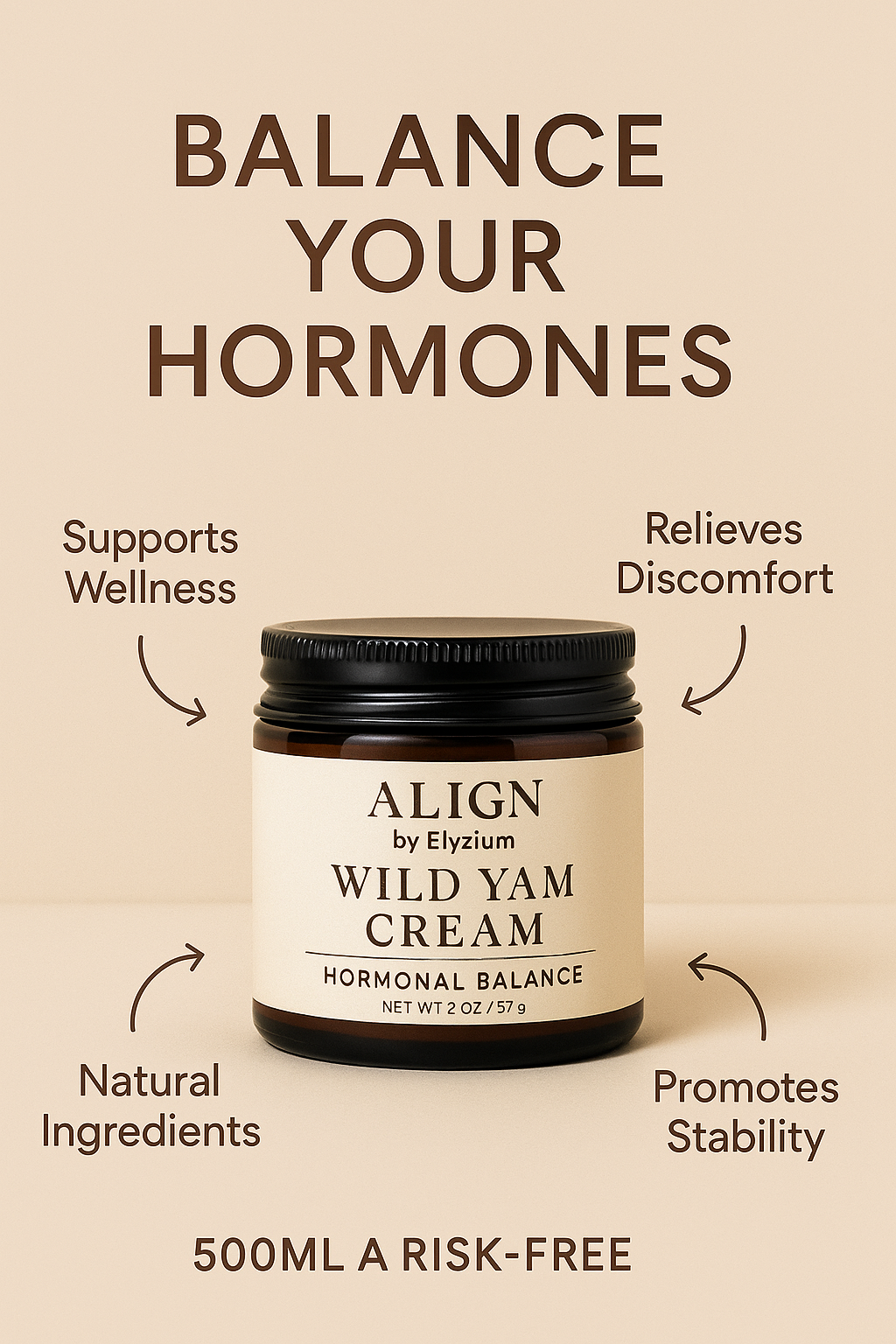 Align by Elyrias Co™ — Wild Yam Cream for Hormonal Balance